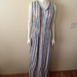Design History Multicolor Striped Sleeveless Dress